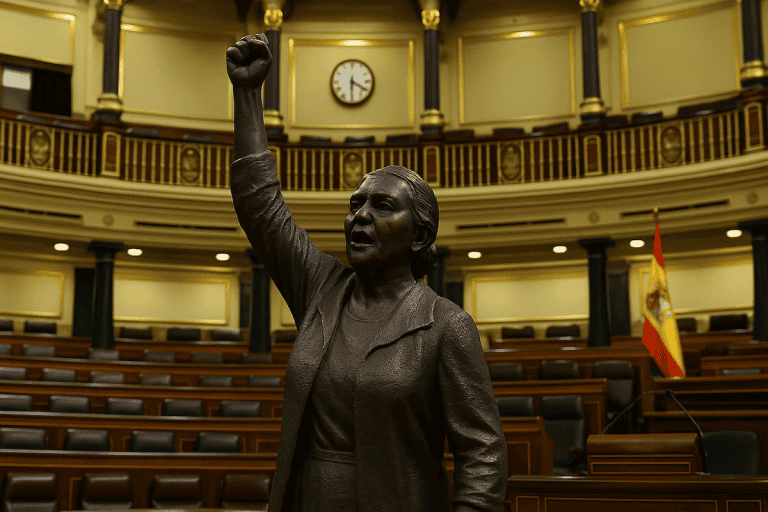 Una estatua a la represión: La Pasionaria llega al Congreso