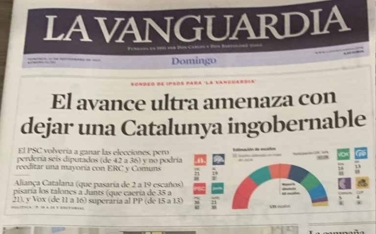La Vanguardia y la estrategia del miedo contra Vox y Alianza Catalana