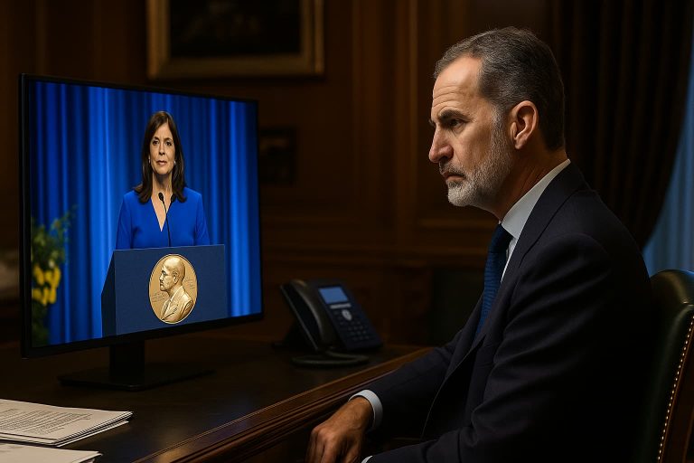 Sánchez le prohíbe al Rey felicitar a María Corina Machado