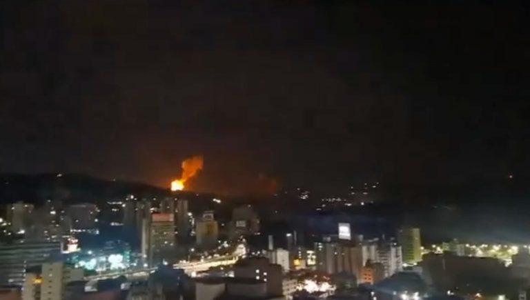 Caracas bombardeada