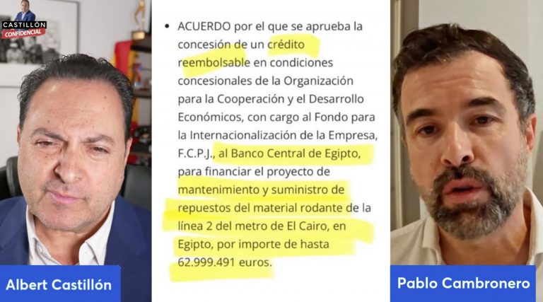 Hemos dado 750 millones de euros para trenes en Marruecos y más de 200 para el metro de El Cairo