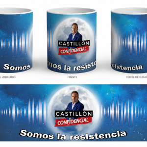 Taza oficial Castillón Confidencial (Azul)