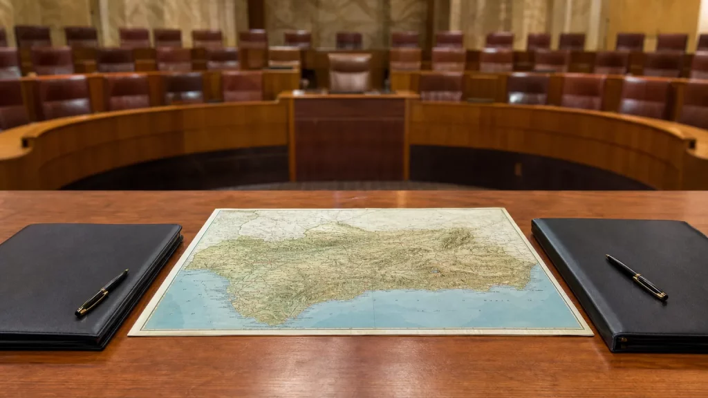 Mesa de negociación política sobre el pacto PP-Vox en Andalucía