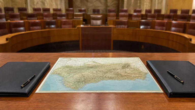Mesa de negociación política sobre el pacto PP-Vox en Andalucía