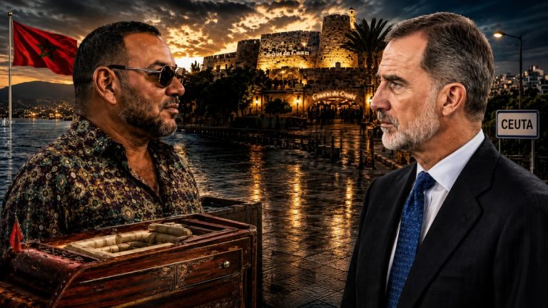 El rey marroquí se mueve libremente por Ceuta y el rey de España prohibido