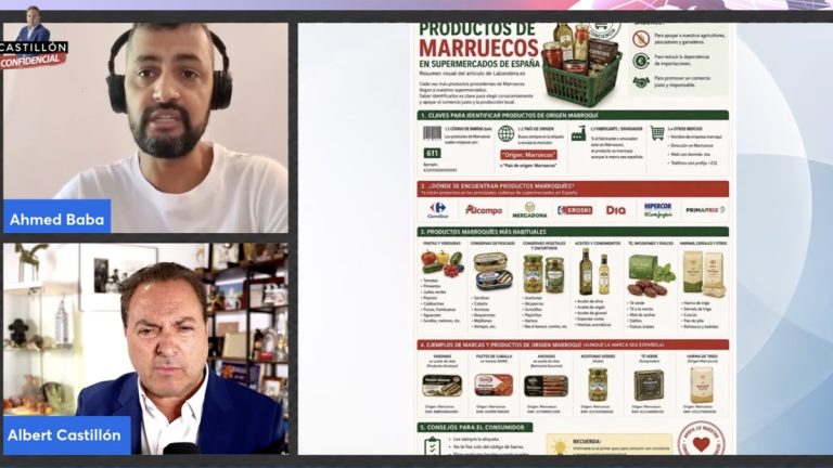 Ahmed Baba conversa con Albert Castillón sobre productos de Marruecos en supermercados de España