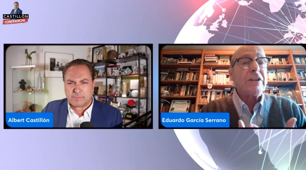 Albert Castillón conversa con Eduardo García Serrano en el programa del 29 de octubre