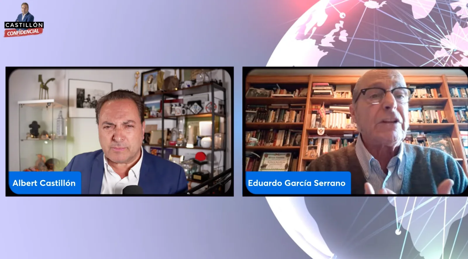 Albert Castillón conversa con Eduardo García Serrano en el programa del 29 de octubre
