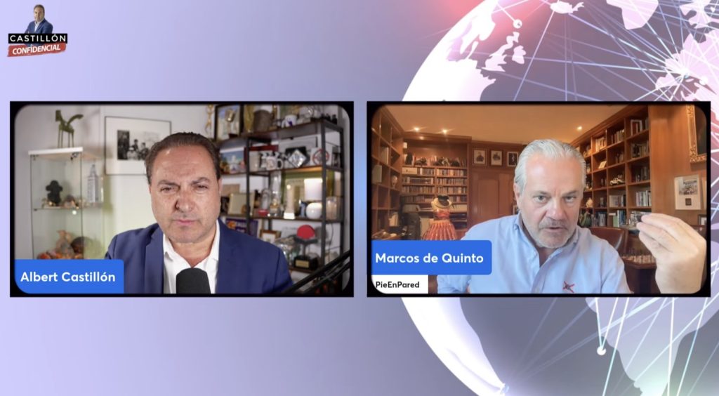Albert Castillón y Marcos de Quinto durante su entrevista en Castillón Confidencial