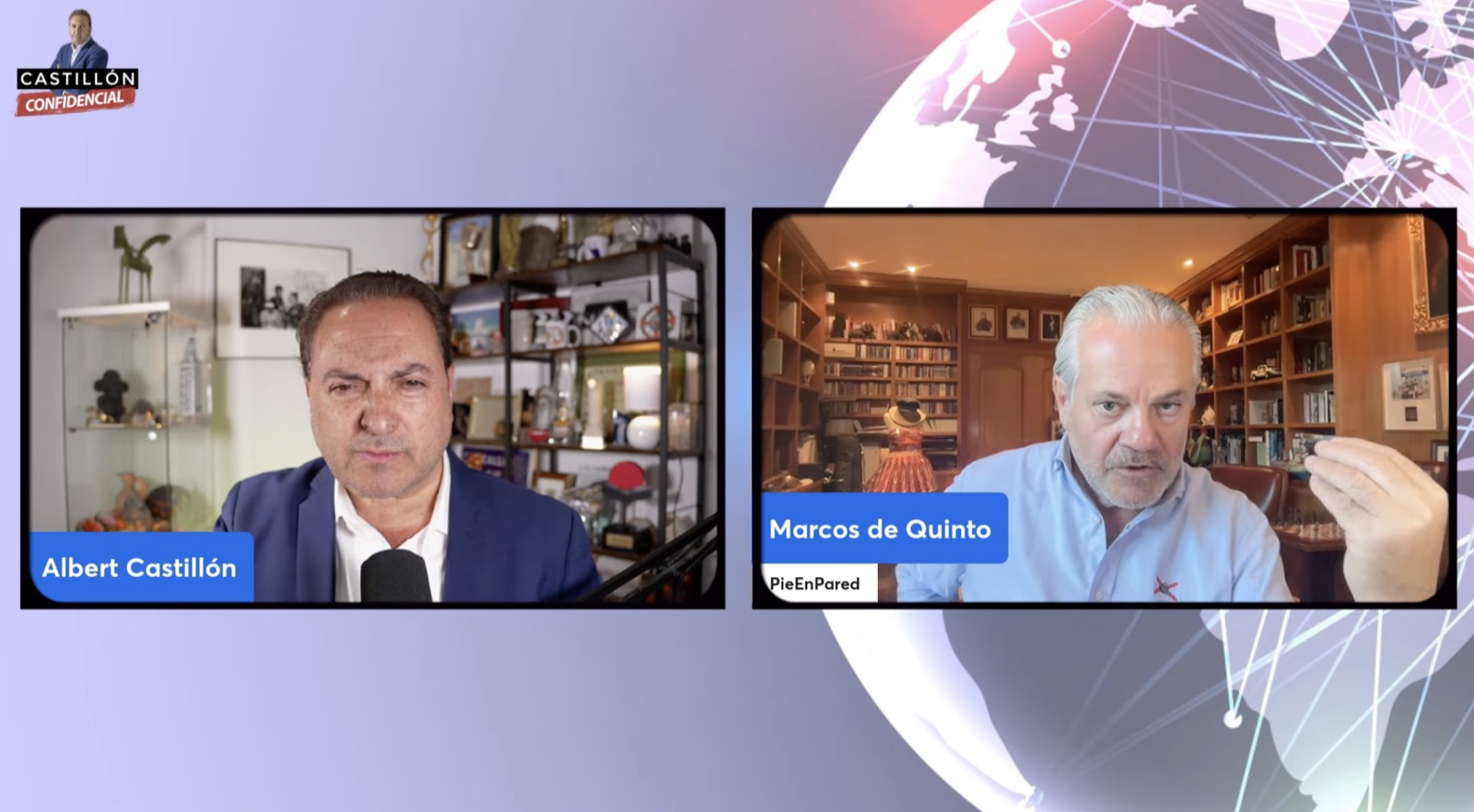 Albert Castillón y Marcos de Quinto durante su entrevista en Castillón Confidencial