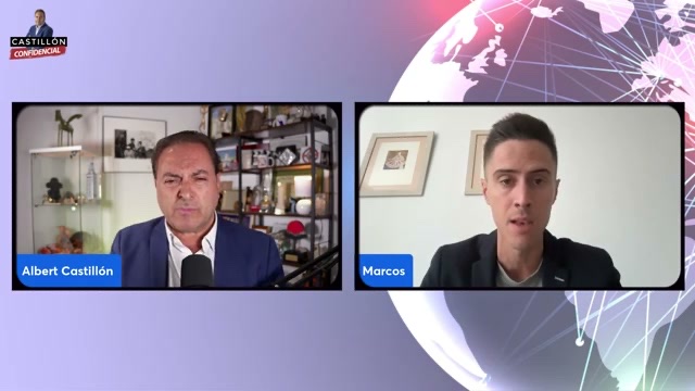 Albert Castillón y Marcos Ondarra durante la entrevista sobre la investigación del incendio en Limoges