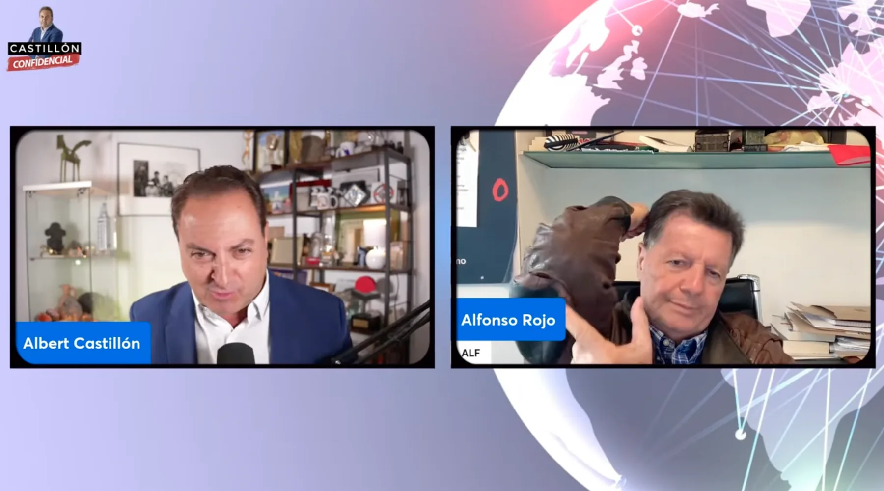 Albert Castillón conversa con Alfonso Rojo durante el programa del 6 de octubre de 2026