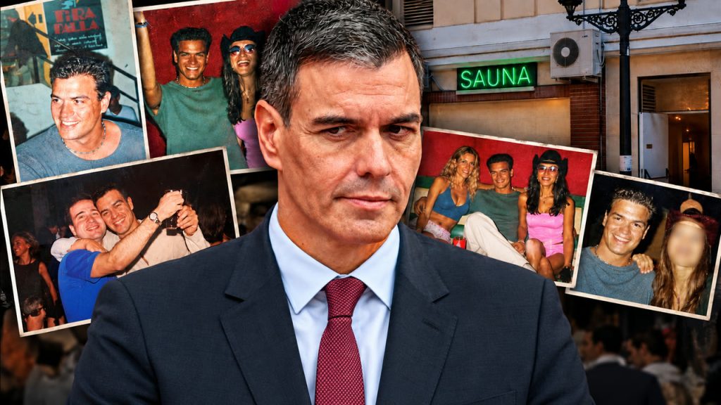 Fotomontaje editorial de Pedro Sánchez con imágenes de archivo y una fachada, sin el titular original de la miniatura
